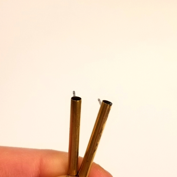 ✅Bloomingdales Gold Long Linear Snake Chain Post Earrings - Picture 8 of 12